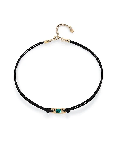 UNOde50 Crystal Leather Necklace