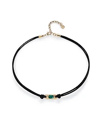 UNOde50 Crystal Leather Necklace