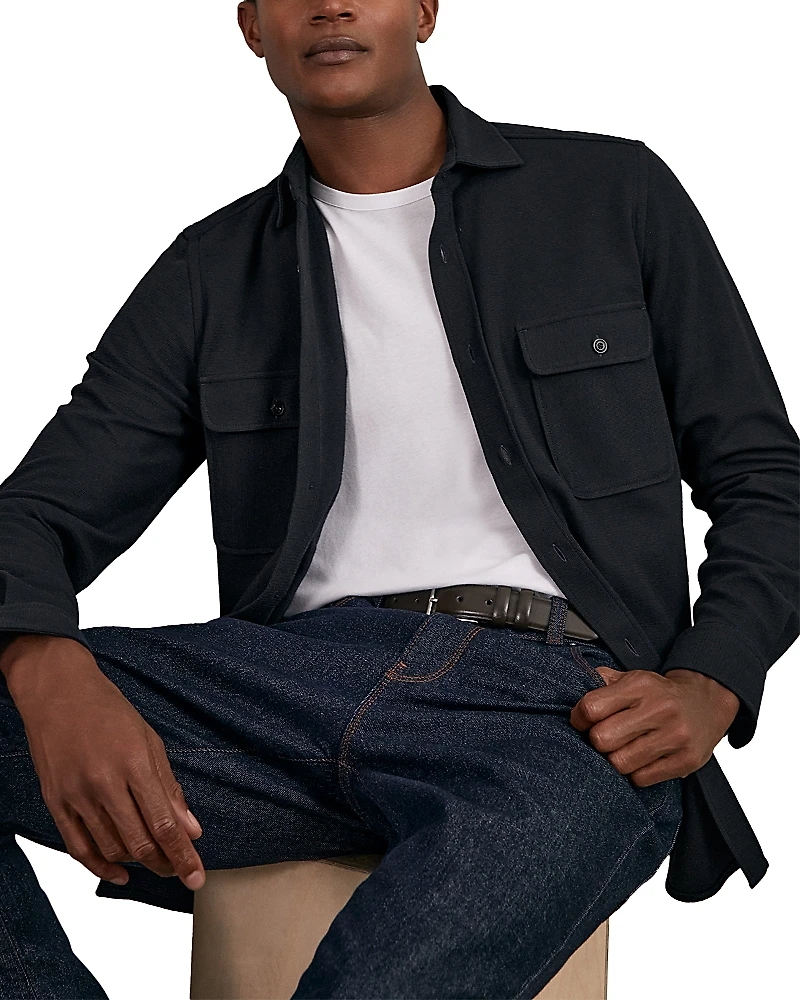 Reiss Forsithe Textured Twin Pocket Shirt