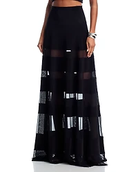 Norma Kamali Spliced Maxi Skirt