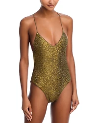 Norma Kamali Low Back Slip Mio One Piece Swimsuit