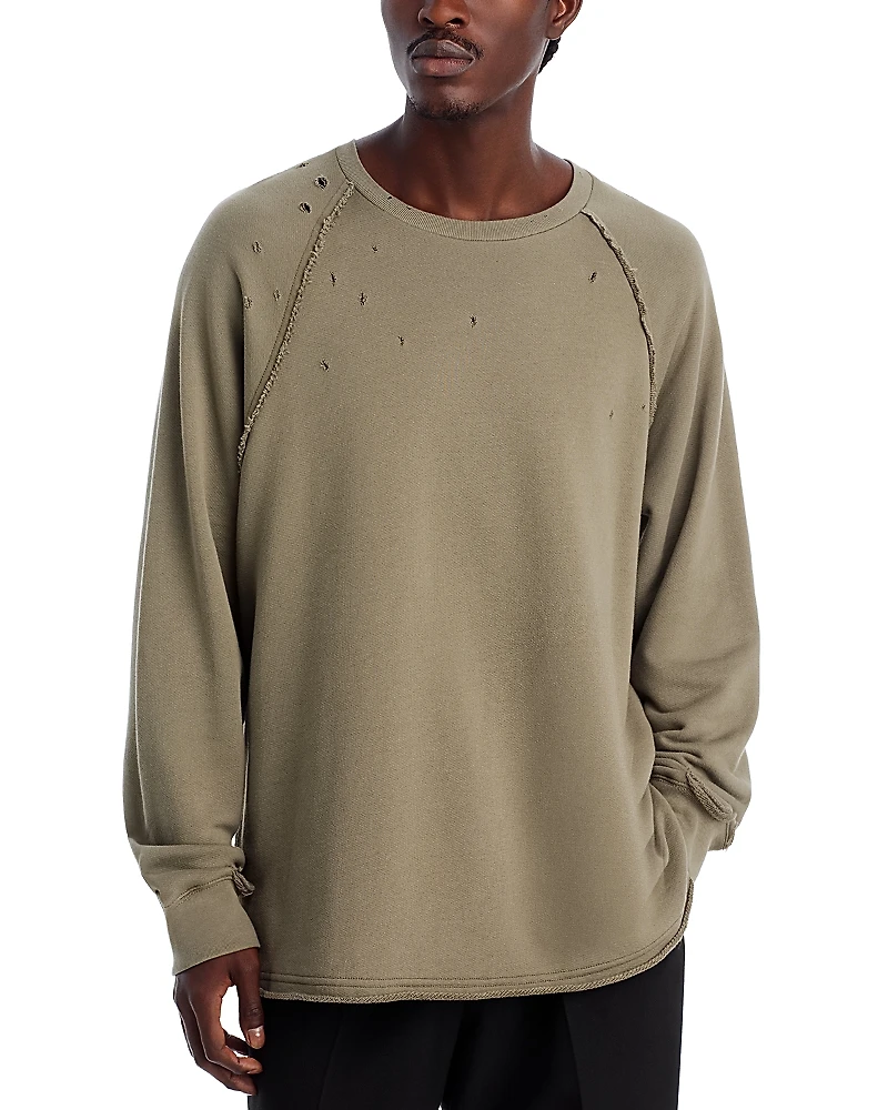 Helmut Lang Distressed Crewneck Sweater