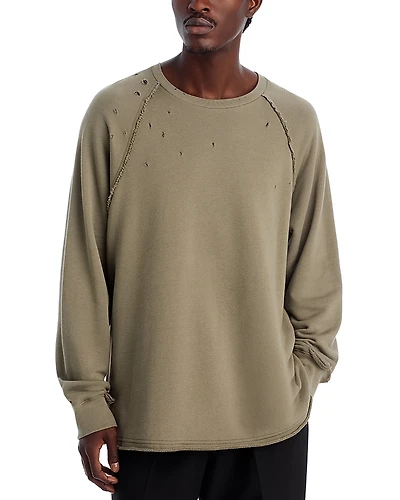 Helmut Lang Distressed Crewneck Sweater