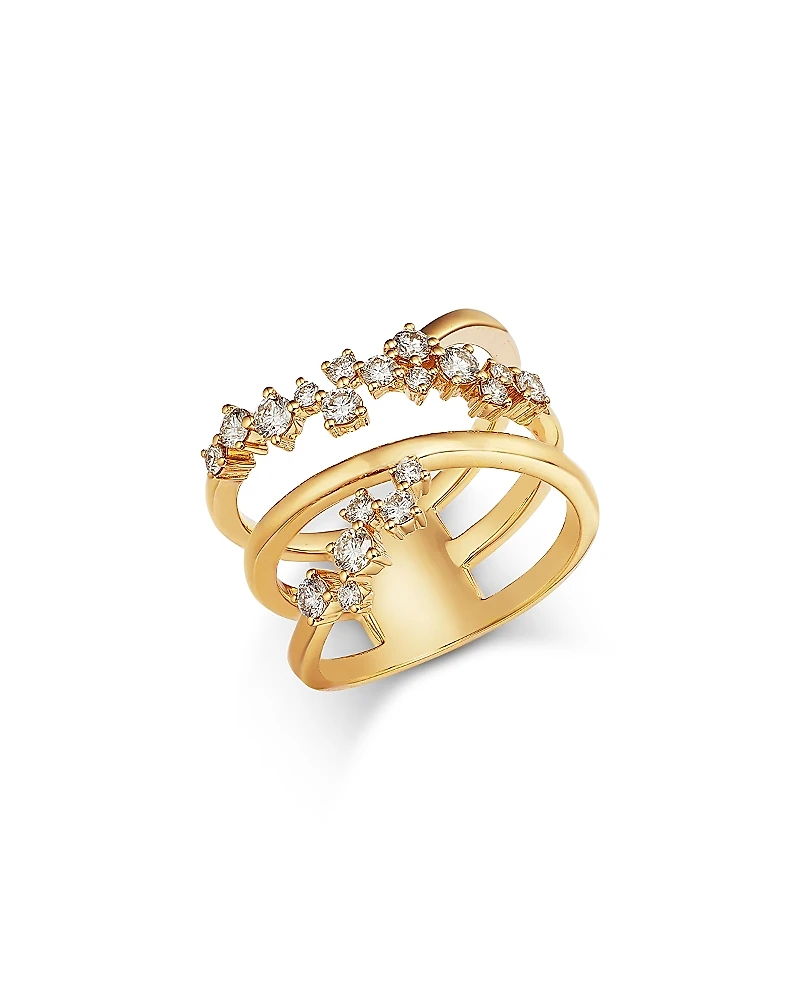 Bloomingdale's Fine Collection Diamond Scatter Crossover Ring