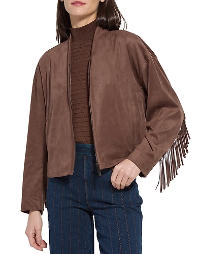 Lysse Candence Fringe Faux Suede Jacket