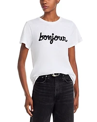 Cinq a Sept Shrunken Fringe Bonjour Tee