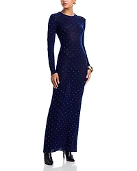 Rabanne Wool Studded Maxi Dress