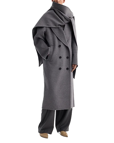 ROHE Wool Cashmere Signature Scarf Coat