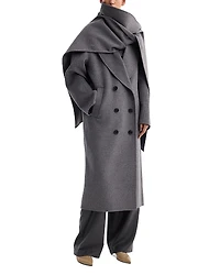 ROHE Wool Cashmere Signature Scarf Coat