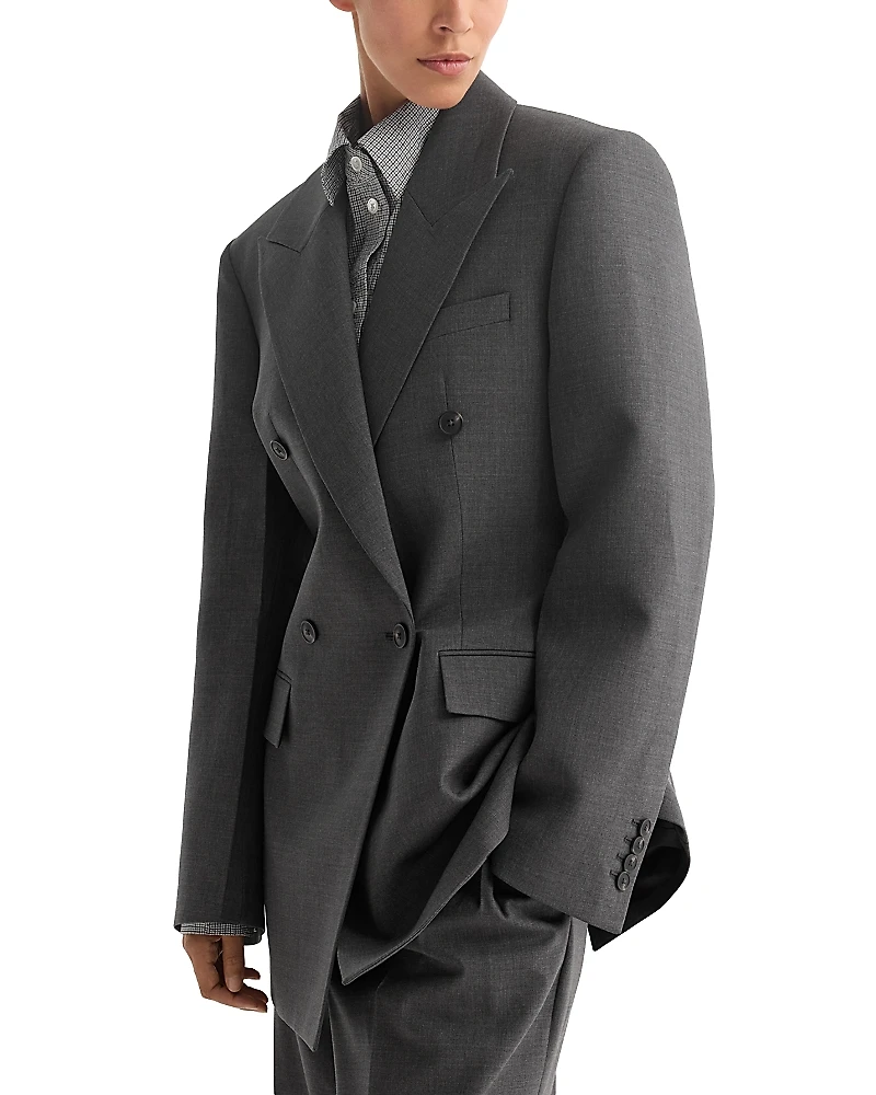 ROHE Wool Blend Hourglass Blazer