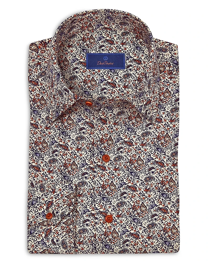 David Donahue Printed Sport Shirt