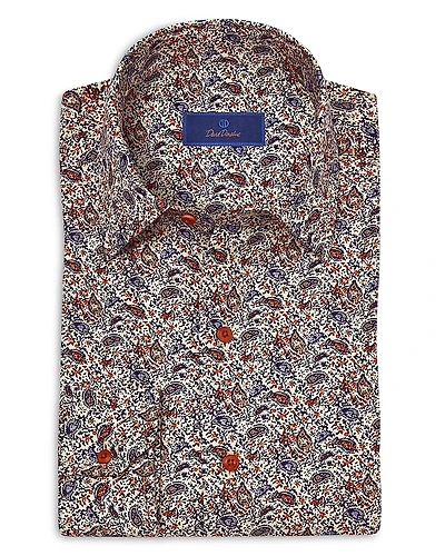 David Donahue Printed Sport Shirt