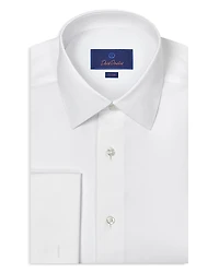 David Donahue Slim Fit Dobby French Cuff Formal Shirt