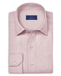 David Donahue Cashmere Blend Twill Solid Sport Shirt