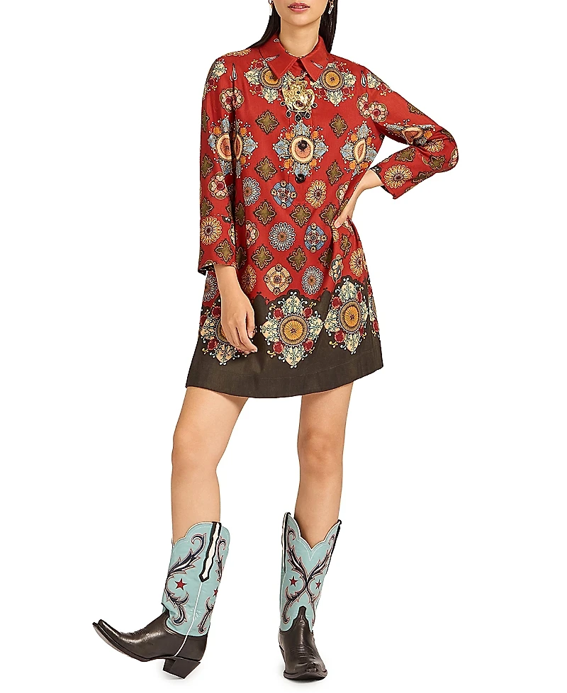 La Doublej Short Artemis Dress Nucleus Placee Rust