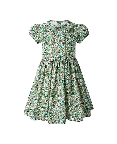 Rachel Riley Girls' Botanical Frill Front Dress - Little Kid, Big Kid