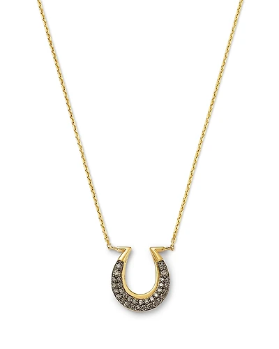 Bloomingdale's Fine Collection Diamond Horseshoe Pendant Necklace