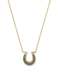 Bloomingdale's Fine Collection Diamond Horseshoe Pendant Necklace