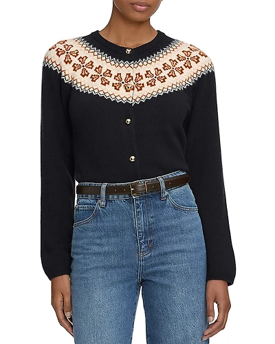 Frame The Cashmere Fair Isle Cardigan