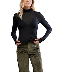 Free People Close To Home Mock Neck Top