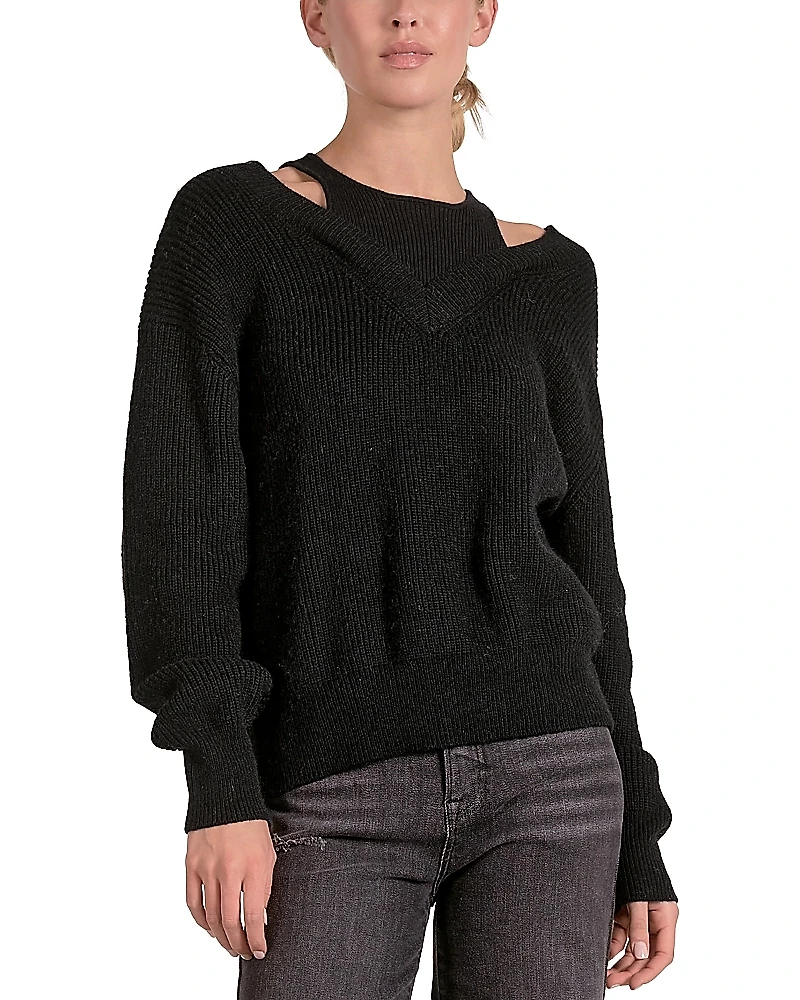 Elan Deep V Neck Sweater
