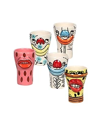 Tov Furniture Velma Collection - Set of all 5 Ceramic Glasses