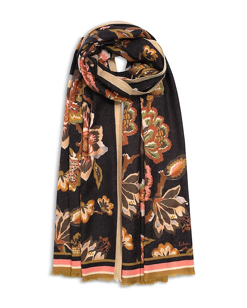 Echo Park Floral Wool & Silk Wrap