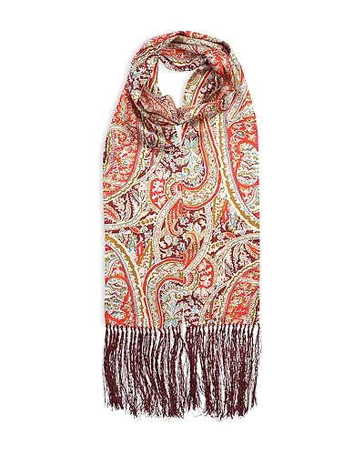 Echo Paisley Tubular Silk Scarf
