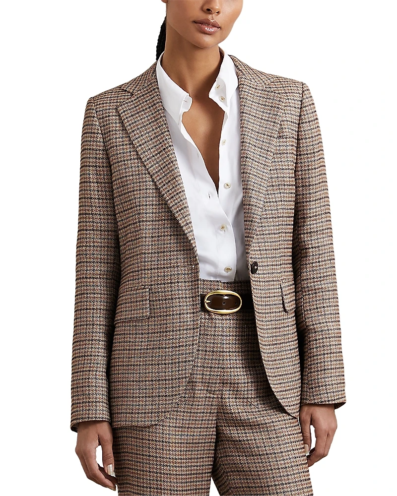 Reiss River Single Breasted Check Jacket