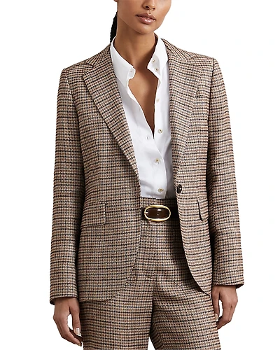 Reiss River Single Breasted Check Jacket