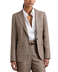 Reiss River Single Breasted Check Jacket