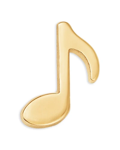 Zoe Chicco 14K Yellow Gold Itty Bitty Symbols Music Note Single Stud Earring