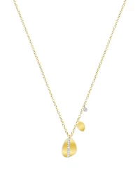 Meira T Gold-Plated Sterling Silver Diamond Disc Necklace, 16-18