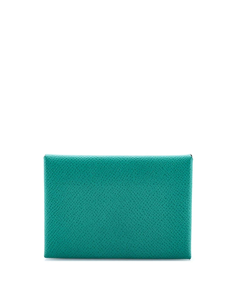 Pre-Owned HERMES Calvi Duo Card Holder Verso Epsom