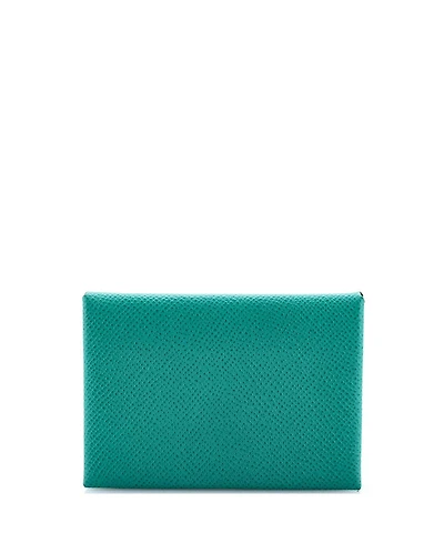 Pre-Owned HERMES Calvi Duo Card Holder Verso Epsom