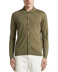 Peserico Collared Wool Button Front Sweater