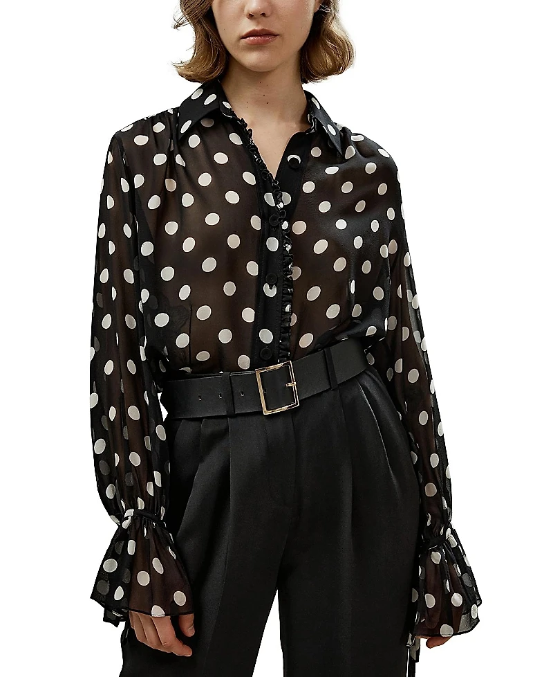 Lilysilk Polka Dots Georgette Blouse