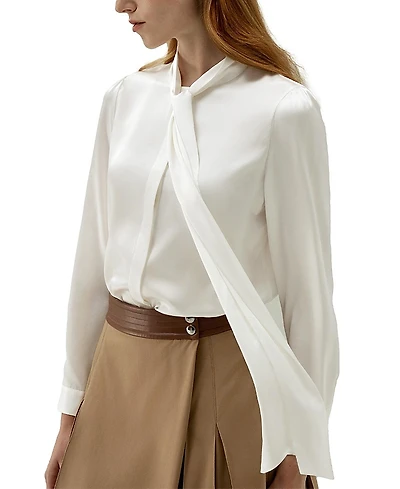 Lilysilk Women's Bow-tie Neck Silk Blouse