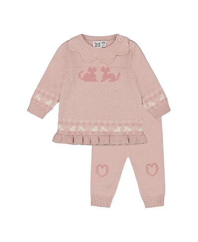 Deux par Girls' Knitted Top and Pant Set - Baby