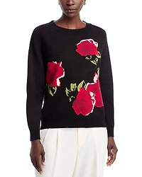 T Tahari Rose Long Sleeve Crewneck Sweater
