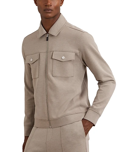 Reiss Medina Interlock Zip Through Overshirt