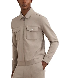 Reiss Medina Interlock Zip Through Overshirt