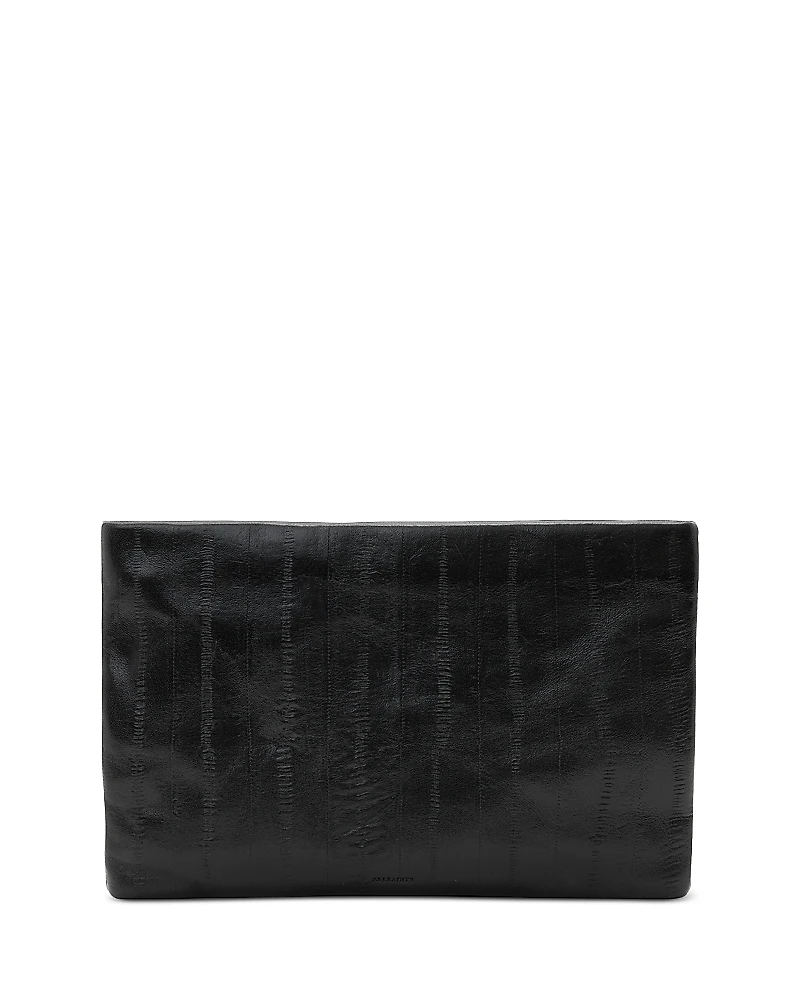 Allsaints Bettina Eel Embossed Leather Clutch