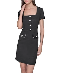 Karl Lagerfeld Paris Tweed Sheath Dress