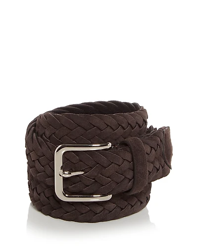 Vince Men's Suede & Wool Woven Belt