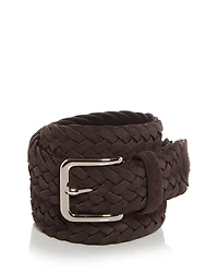 Vince Men's Suede & Wool Woven Belt