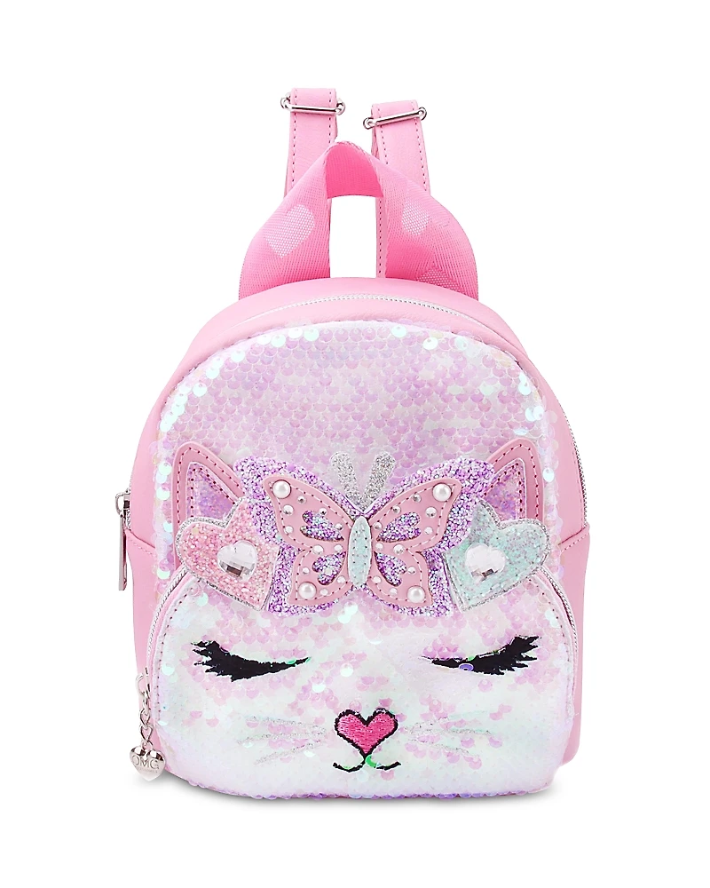 Omg Accessories Girls' Bell Sequin Micro Mini Backpack