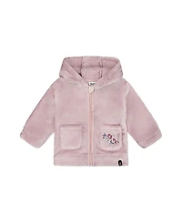Deux par Girls' Hooded Zip Plush Jacket - Baby