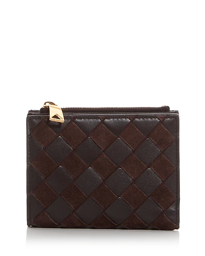 Bottega Veneta Intrecciato Leather & Suede Bifold Wallet