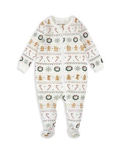 Firsts by petit lem Girls' Fair Isle Footed Print Sleeper - Baby